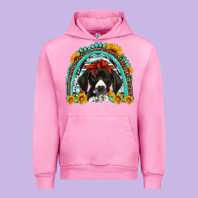 German Shorthaired Pointer Western Rainbow Urban Hoodie Designed By Artiststas