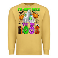 Antique Gold i'm just here for the boos Premium Sweatshirt - Zillion Design Studio