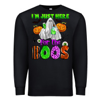 Black i'm just here for the boos Premium Sweatshirt - Zillion Design Studio