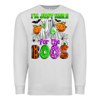 Dove Grey i'm just here for the boos Premium Sweatshirt - Zillion Design Studio