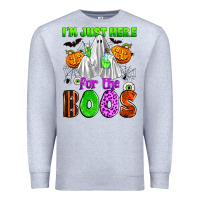 Heather Grey i'm just here for the boos Premium Sweatshirt - Zillion Design Studio
