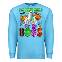 Ocean Blue i'm just here for the boos Premium Sweatshirt - Zillion Design Studio