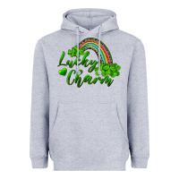 Heather Grey Lucky charm rainbow and shamrocks Heavyweight Hoodie - RanaPortraitStore