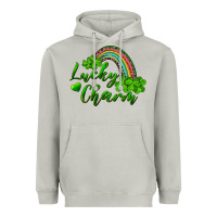 Moon Dust Lucky charm rainbow and shamrocks Heavyweight Hoodie - RanaPortraitStore