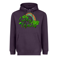Plum Lucky charm rainbow and shamrocks Heavyweight Hoodie - RanaPortraitStore