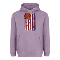 Lavender basketball american flag Heavyweight Hoodie - texasbilliewilder