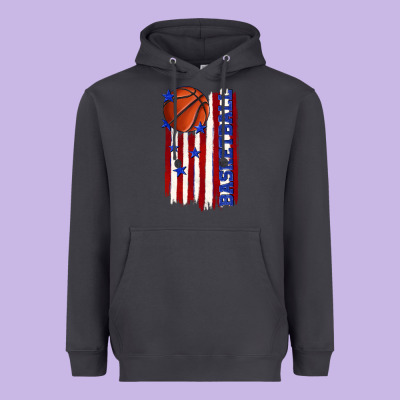 Heavyweight Hoodie basketball american flag