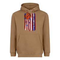 Toasted Coconut basketball american flag Heavyweight Hoodie - texasbilliewilder