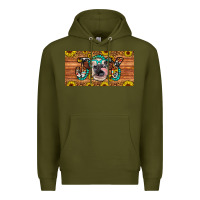 Army Green joy license plate Premium Hoodie - Artiststas