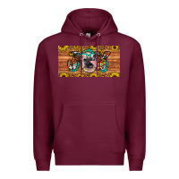 Burgundy joy license plate Premium Hoodie - Artiststas