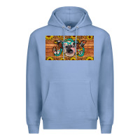Colony Blue joy license plate Premium Hoodie - Artiststas