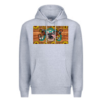 Heather Grey joy license plate Premium Hoodie - Artiststas