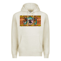 Oatmeal Heather joy license plate Premium Hoodie - Artiststas