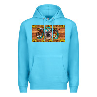 Ocean Blue joy license plate Premium Hoodie - Artiststas