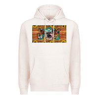 Pale Pink joy license plate Premium Hoodie - Artiststas