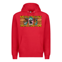 Red joy license plate Premium Hoodie - Artiststas