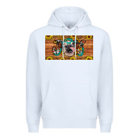 White joy license plate Premium Hoodie - Artiststas