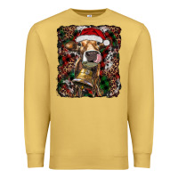 Antique Gold christmas heifer with leoard and cowhide Premium Sweatshirt - RanaPortraitStore