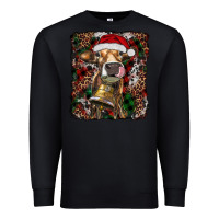 Black christmas heifer with leoard and cowhide Premium Sweatshirt - RanaPortraitStore