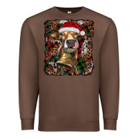 Chestnut christmas heifer with leoard and cowhide Premium Sweatshirt - RanaPortraitStore