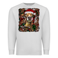 Dove Grey christmas heifer with leoard and cowhide Premium Sweatshirt - RanaPortraitStore