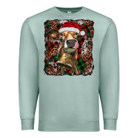 Seafoam christmas heifer with leoard and cowhide Premium Sweatshirt - RanaPortraitStore