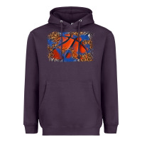 Plum basketball background Heavyweight Hoodie - texasbilliewilder