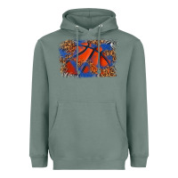 Sage basketball background Heavyweight Hoodie - texasbilliewilder