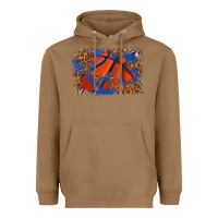 Toasted Coconut basketball background Heavyweight Hoodie - texasbilliewilder
