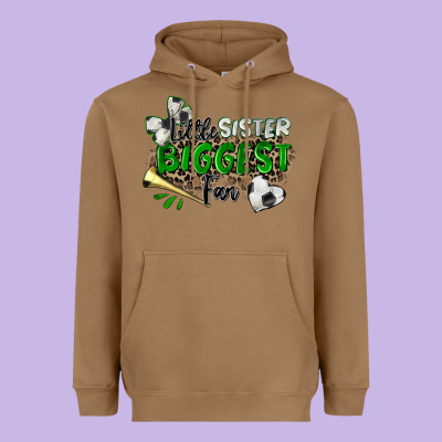 Little Sister Biggest Fan Soccer Heavyweight Hoodie Designed By Zillion Design Studio