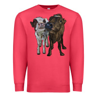 Cardinal two heifer cows Premium Sweatshirt - RanaPortraitStore