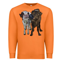Carrot two heifer cows Premium Sweatshirt - RanaPortraitStore