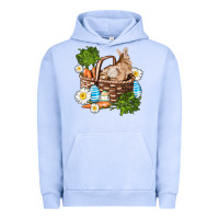 Pigment Grape Ice easter bunny in basket wıth carrot and eggs Urban Hoodie - AdoDesignShop