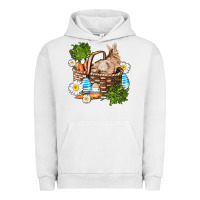 Pigment Lunar Rock easter bunny in basket wıth carrot and eggs Urban Hoodie - AdoDesignShop