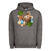 Pigment Tornado easter bunny in basket wıth carrot and eggs Urban Hoodie - AdoDesignShop