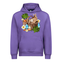Tulip easter bunny in basket wıth carrot and eggs Urban Hoodie - AdoDesignShop