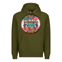 Army Green nurse round earrings 1 Premium Hoodie - BundleAndBundleShop