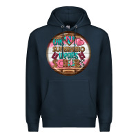 Navy nurse round earrings 1 Premium Hoodie - BundleAndBundleShop
