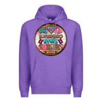 Purple nurse round earrings 1 Premium Hoodie - BundleAndBundleShop