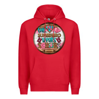 Red nurse round earrings 1 Premium Hoodie - BundleAndBundleShop