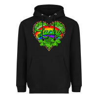 Black lucky heart with leopard Heavyweight Hoodie - RanaPortraitStore