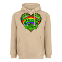 Mushroom lucky heart with leopard Heavyweight Hoodie - RanaPortraitStore