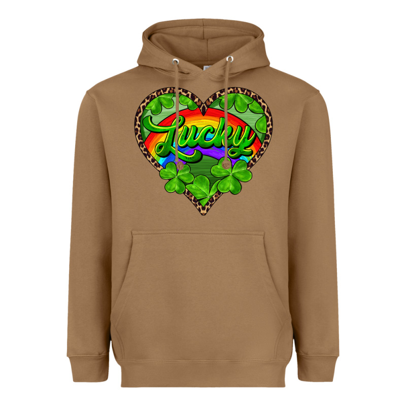 Lucky Heart With Leopard Heavyweight Hoodie by RanaPortraitStore | Teevron