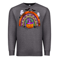 Charcoal Heather halloween rainbow Premium Sweatshirt - Zillion Design Studio