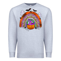 Heather Grey halloween rainbow Premium Sweatshirt - Zillion Design Studio