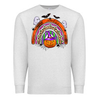 Oatmeal Heather halloween rainbow Premium Sweatshirt - Zillion Design Studio