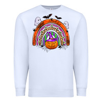 White halloween rainbow Premium Sweatshirt - Zillion Design Studio