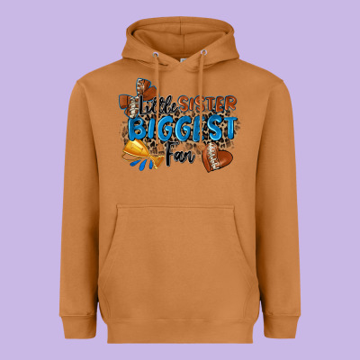 Little Sister Biggest Fan Football Heavyweight Hoodie Designed By Zillion Design Studio