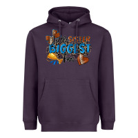 Plum little sister biggest fan football Heavyweight Hoodie - Zillion Design Studio