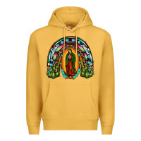 Mustard our lady of guadalupe rainbow Premium Hoodie - JahusDesignShop